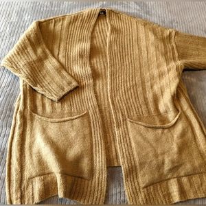 Topshop Button-Less Oversized Cadigan With Pockets